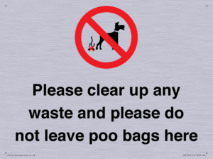 Please clear up any waste and please do not leave poo bags here